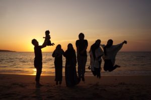 Muslims In Indonesia Beach