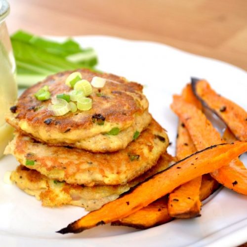 The Cycle Bistro: Salmon Cakes with Sweet Potato Fries