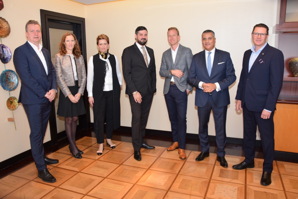 The panel assembles for the GM Leaders Conference roundtable discussion at Fairmont Dubai. Pictures by Hayder Al Zuhairi