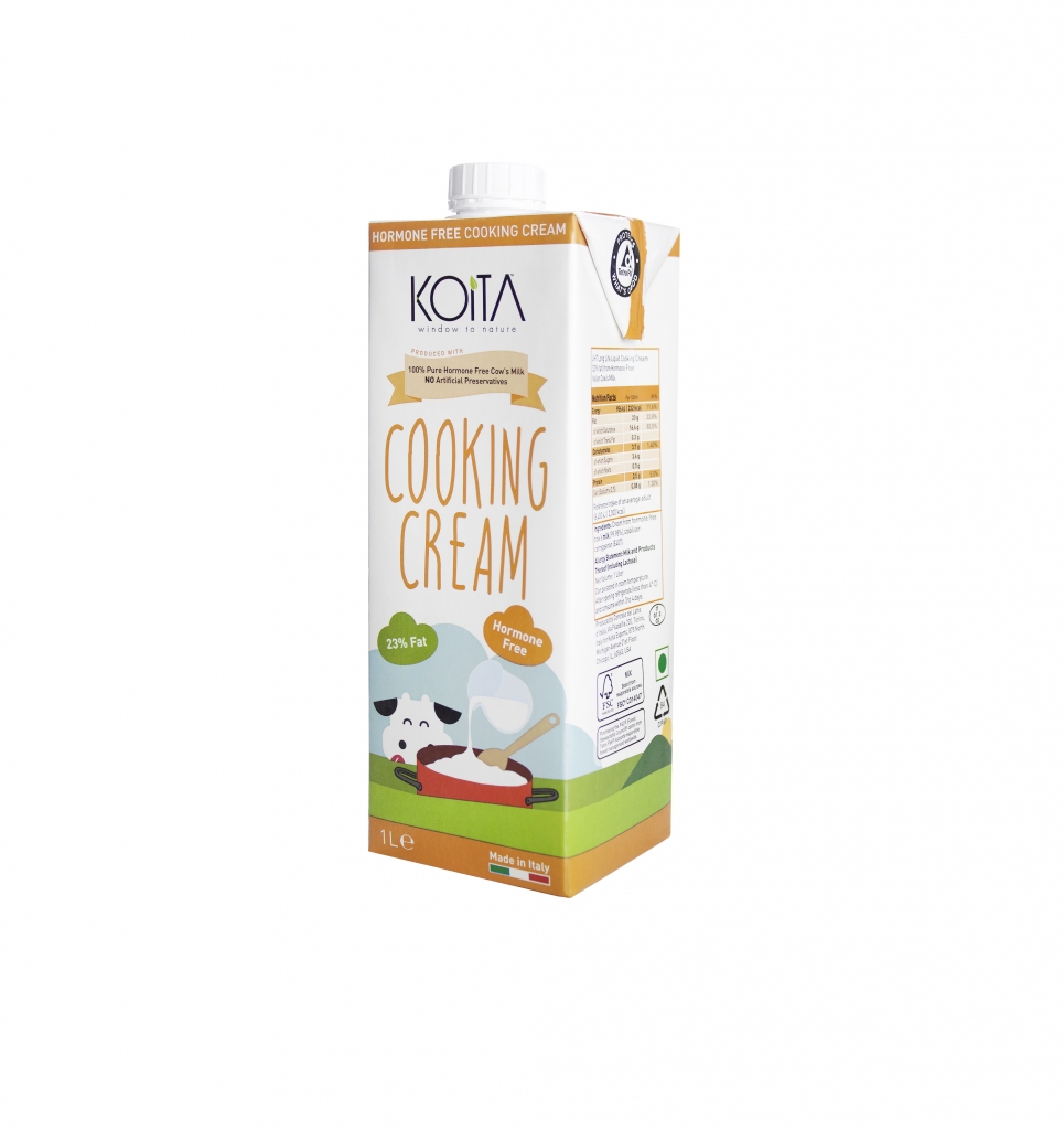 cooking cream - white - angled