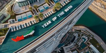The highest UAE commemoration display across Dubai